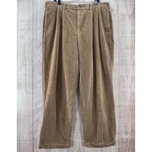 Brooks Brothers Elliot‎ Mens 40x32 Corduroy Pants Pleated Brown Preppy Old Money